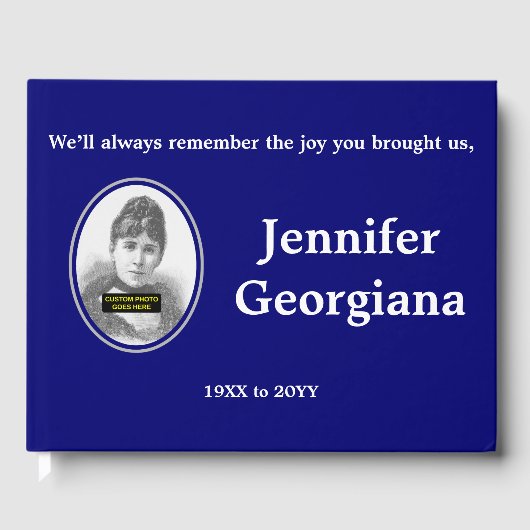 Respecteerbaar en elegant Memorial Guest Book Gastenboek (Voorkant)