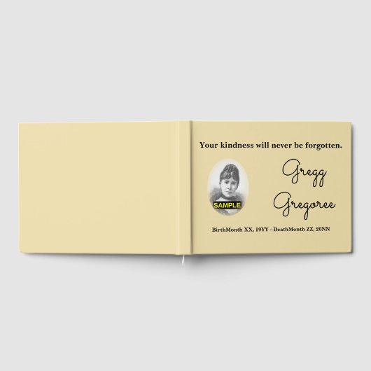 Respecteerbaar en elegant Memorial Guestbook Gastenboek (Volledig)