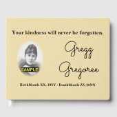 Respecteerbaar en elegant Memorial Guestbook Gastenboek (Voorkant)