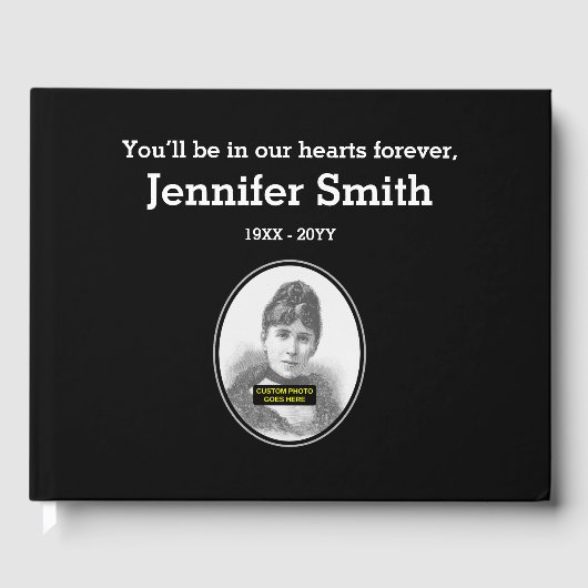 Respecteerbaar en gewoon begrafenisgastboek gastenboek (Voorkant)