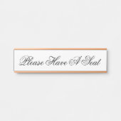 Respecteerbaar en klasje "Alsjeblieft, heb een sto Deurbordje (Voorkant)