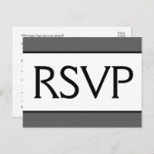 Respecteerbaar en luxe "RSVP"-Briefkaart Briefkaart (Voorkant / Achterkant)
