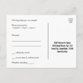 Respecteerbaar en luxe "RSVP"-Briefkaart Briefkaart (Achterkant)