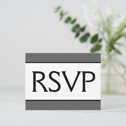 Respecteerbaar en luxe "RSVP"-Briefkaart Briefkaart (Staand voorkant)