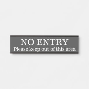 Respecteerbaar en schoon "GEEN INVOER" Deurbordje