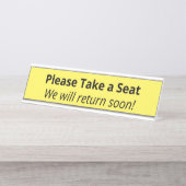 Respecteerbaar en schoon "Neem alstublieft een sto Bureau Naambordje (Voorkant)