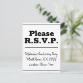 Respecteerbaar en schoon "Please R.S.V.P." Briefka Briefkaart (Staand voorkant)