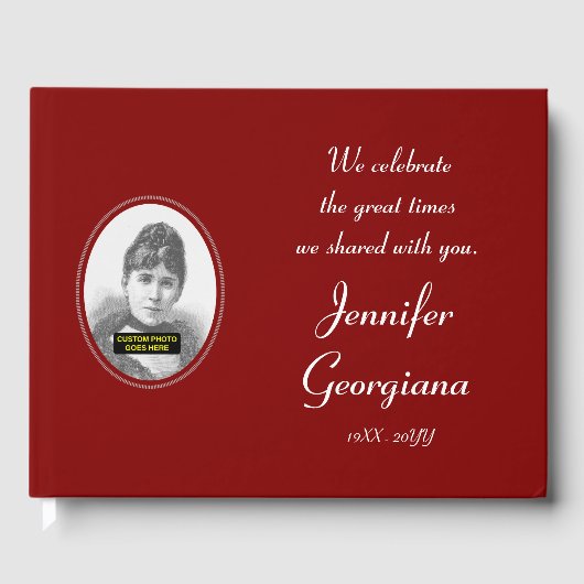 Respecteerbaar, gewoon begrafenisboek/Memorial Gue Gastenboek (Voorkant)