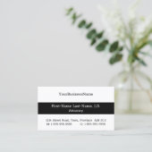 Respecteerbaar, Gewoon en zakelijk Visitekaartje (Staand voorkant)