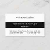 Respecteerbaar, Gewoon en zakelijk Visitekaartje (Voorkant)