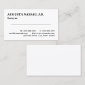 Respecteerbaar, juridisch professioneel Visitekaar Visitekaartje (Voorkant / Achterkant)