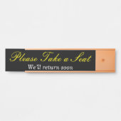 Respecteerbaar, legant "Neem alstublieft een stoel Deurbordje (Voorkant)