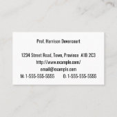 Respecteerbaar, menselijk en professioneel Visitek Visitekaartje (Achterkant)