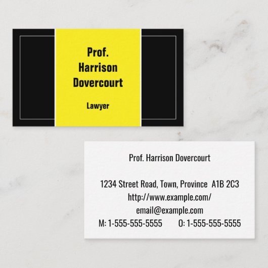 Respecteerbaar, menselijk en professioneel Visitek Visitekaartje (Voorkant / Achterkant)