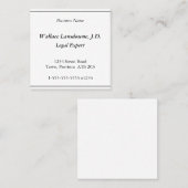 Respecteerbaar, professioneel en menselijk Visitek Vierkante Visitekaartje (Voorkant / Achterkant)