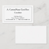 Respecteerbaar, professioneel Visitekaartje (Voorkant / Achterkant)