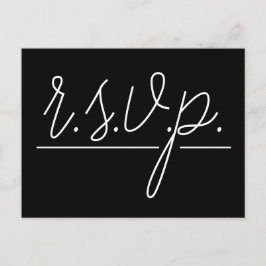 Respecteerbaar "r.s.v.p." Briefkaart