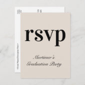 Respecteerbaar "rsvp"-Briefkaart Briefkaart (Voorkant / Achterkant)
