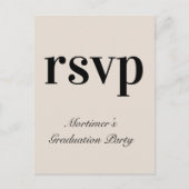 Respecteerbaar "rsvp"-Briefkaart Briefkaart (Voorkant)