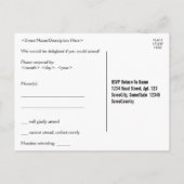 Respecteerbaar "rsvp"-Briefkaart Briefkaart (Achterkant)
