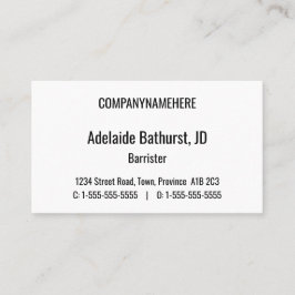 Respecteerbaar, Visitekaartje van de Beroepsadvoca