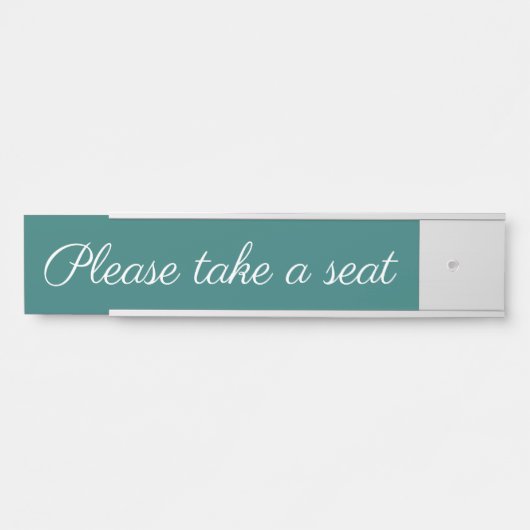 Respecteerbaar: "Zegt u alstublieft plaats" Deurbordje (Voorkant)