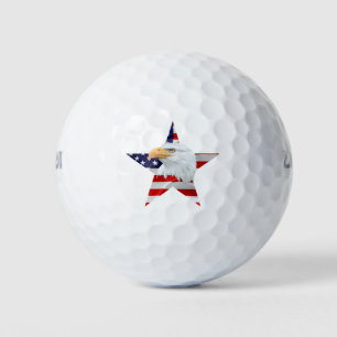 Respecteerbare adelaar, de Amerikaanse vlag, patri Golfballen