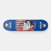 Respecteerbare adelaar, de Amerikaanse vlag, patri Persoonlijk Skateboard (Horizontaal)