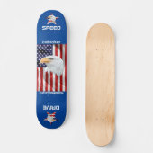 Respecteerbare adelaar, de Amerikaanse vlag, patri Persoonlijk Skateboard (Voorkant)