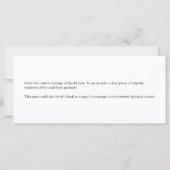 Respecteerbare en klastige "BEDANKT!" Kaart (Achterkant)