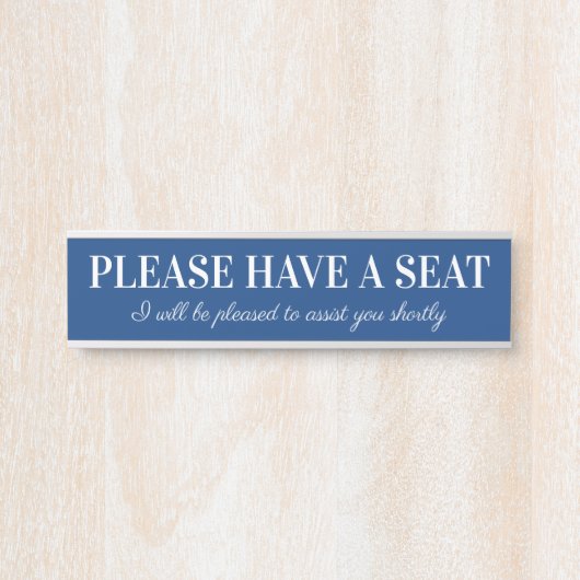 Respecteerbare "GELIEVE EEN ZITTING TE HEBBEN" Deurbordje (Voorkant)