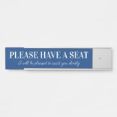 Respecteerbare "GELIEVE EEN ZITTING TE HEBBEN" Deurbordje (Voorkant)