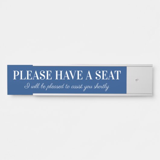 Respecteerbare "GELIEVE EEN ZITTING TE HEBBEN" Deurbordje (Voorkant)