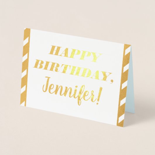 Respecteerbare "HAPPY BIRTHDAY"-kaart Folie Kaarten (Voorkant)