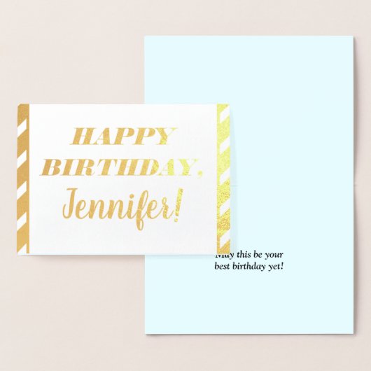 Respecteerbare "HAPPY BIRTHDAY"-kaart Folie Kaarten (Display)