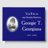 Respecteerbare, minimale herinneringsgids gastenboek (Voorkant)