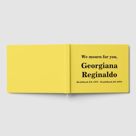 Respecteerbare, persoonlijke condoleangids gastenboek (Volledig)