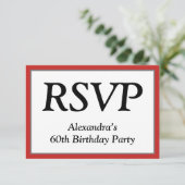 Respecteerbare, schone en elegante "RSVP"-kaart RSVP Kaartje (Staand voorkant)