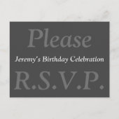 Respectvol en elegant "Please R.S.V.P." Briefkaart (Voorkant)