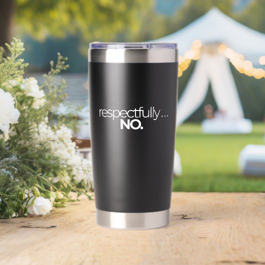 Respectvol Geen Grappen  Geïsoleerde Drinkbeker (Bruiloft (Gedraaid)  )