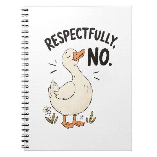Respectvol, Nee - Spiral Notebook Notitieboek (Voorkant)
