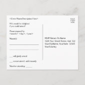 Respectvol "Please RSVP"-Briefkaart Briefkaart (Achterkant)