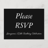 Respectvol "Please RSVP"-Briefkaart Briefkaart (Voorkant)