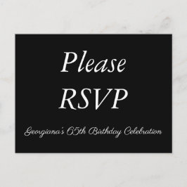 Respectvol "Please RSVP"-Briefkaart Briefkaart
