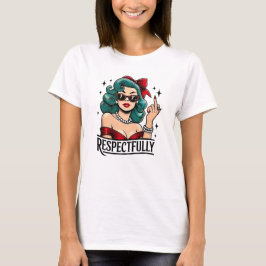 Respectvol Retro Middelvinger T-shirt
