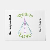 Respectvolle vrede liefde vriendelijkheid Deurmat (Voorkant)