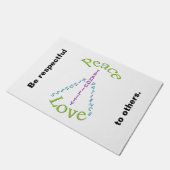 Respectvolle vrede liefde vriendelijkheid Deurmat (Schuin)