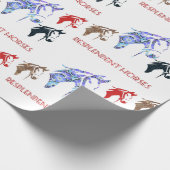 respendante paarden cadeaupapier (Hoek)