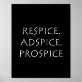 Respice adspice Prospice Poster (Voorkant)