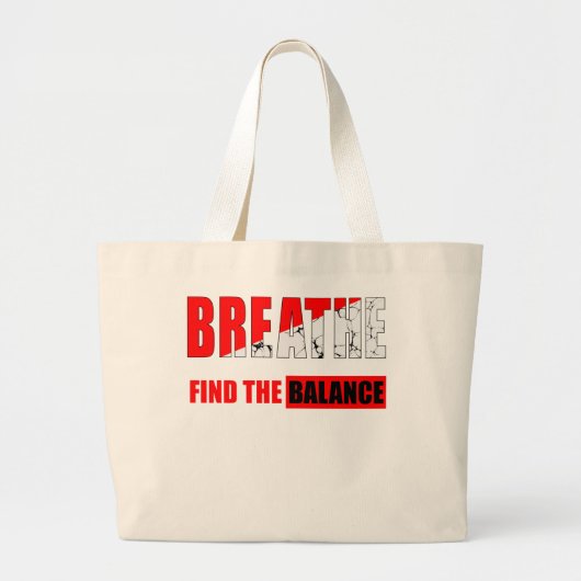 Respira y encuentra el equilibrio grote tote bag (Voorkant)